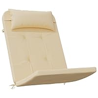 vidaXL Adirondack Chair Cushions 2 pcs in Classy Beige Oxford Fabric - Durable Outdoor/Indoor Cushions with Soft Foam Fiber Filling, Secure Non-Slip Design