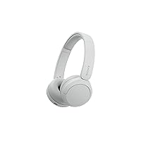Sony WH-CH520 Best Wireless Bluetooth On-Ear Headphones with Microphone for Calls and Voice Control, Up to 50 Hours Battery Life with Quick Charge Function, Includes USB-C Charging Cable - White