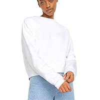 Puma Womens Snow Tiger Crew Neck Long Sleeve Sweater Casual - White