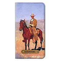 RW0772 Cowboy Western PU Leather Flip Case Cover for iPhone 11 with Personalized Your Name on Leather Tag