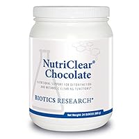 Biotics Research NutriClear Chocolate –Chocolate Powder. Nutritional Support for Detoxification and Metabolic Clearing. Healthy Body Composition. 17 g Organic Pea Protein Per Serving 24 Oz