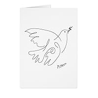 Arsharenkay All Occasion Assortment Pablo Pcasso Line Art Greeting Cards/Set of 8 / Size 105 x 145 mm / 4 x 5.5 inches (Picasso Dove of Peace Picasso Dove Wall Art, Picasso Dove)