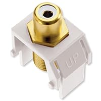 Legrand - On-Q WP3461WH Keystone RCA to FConnector, White