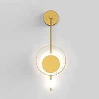 Modern Round Wall Light Indoor LED Wall Sconce, Nordic Ring Wall Mounted Lighting Fixture, Circle Wall Lamps Living Room Decor Wall Wash Lights, Bedroom Bedside Lamps