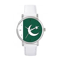 Pakistan Flag Watch 38mm Case 3atm Water Resistant Custom Designed Quartz Movement Luxury Fashionable
