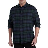 Harbor Bay by DXL Men's Big and Tall Large Plaid Flannel Sport Shirt
