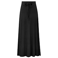 Summer Knitted Skirt Womens Autumn Waist Black