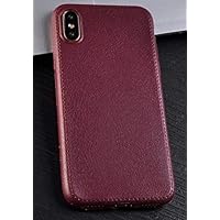 Super Thin Leather Pattern Texture Phone Cases for iPhone X Luxury Soft TPU Comfort Back Cover for iPhone X (Black)