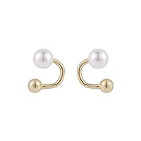Enamel & 18k Gold-Plated Double Heart Drop Earrings