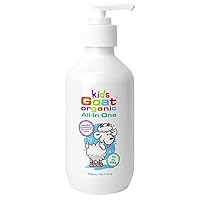 Kids Organic Milk All-in-One Conditioning Shampoo & Body Wash, Cleans and Revitalizes Hair and Scalp, 10.1 Fl oz