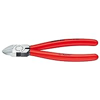 KNIPEX - 72 01 160 Tools - Diagonal Flush Cutter for Plastics (7201160), Red