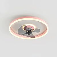 Mute Ceiling Fan with Lighting LED Light Dimming, Quiet Lights Remote Control and Stepless Dimming, Reverses, 3 Wind Speed, for Living Room Bedroom [Energy Class A++]