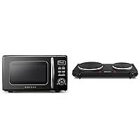 Galanz Retro Microwave Oven + Elite Gourmet Electric Hot Plate