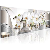 Inzlove Flowers Canvas Wall Art White Orchid Paintings Prints Artwork Pictures for Bedroom Decor