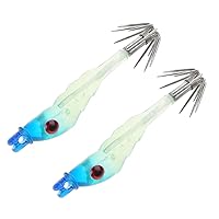 2Pcs Squid Jig Hooks Fishing Squid Cuttlefish Sleeve Squid Jig Octopus Lures Fishing Lures Bait for Saltwater Fishing