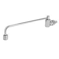 Swing Spout Brass Wok Range Faucet, Commercial Grade Wall Mounted Kitchen Sink Faucet with 12