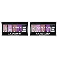 L.A. COLORS 5 Color Matte Eyeshadow, Plum Pashmina, 0.25 oz. (Pack of 2)