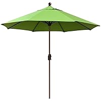 EliteShade USA 10-Year-Non-Fading 9Ft Market Umbrella Patio Umbrella Outdoor Table Umbrella with Ventilation, Macaw Green