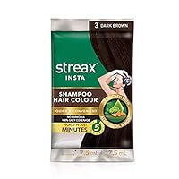 Streax Dark Brown Shampoo Hair Colour Pack of 3