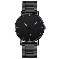 Men Steel Band Wrist Watch, Simple Ultra-Thin Quartz Analog Wrist Watch, Men Business Watch for Father, Husband and Friends
