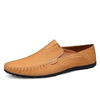 Men's Casual Loafer Lace Up Suede Apron Toe Upper Stitching Smoking Dress Shoe Solid Color Block Heel