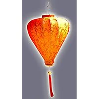 Vietnamese Silk Lantern- Large Tear Drop (Prosperity Orange Garlic Shape)