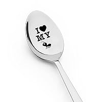Aunt Mothers Day Gift Spoon from Niece I love My Aunt Aunty Coffee Teaspoons Engraved Birthday Gift for Aunty Auntie Aunt Christmas Gift