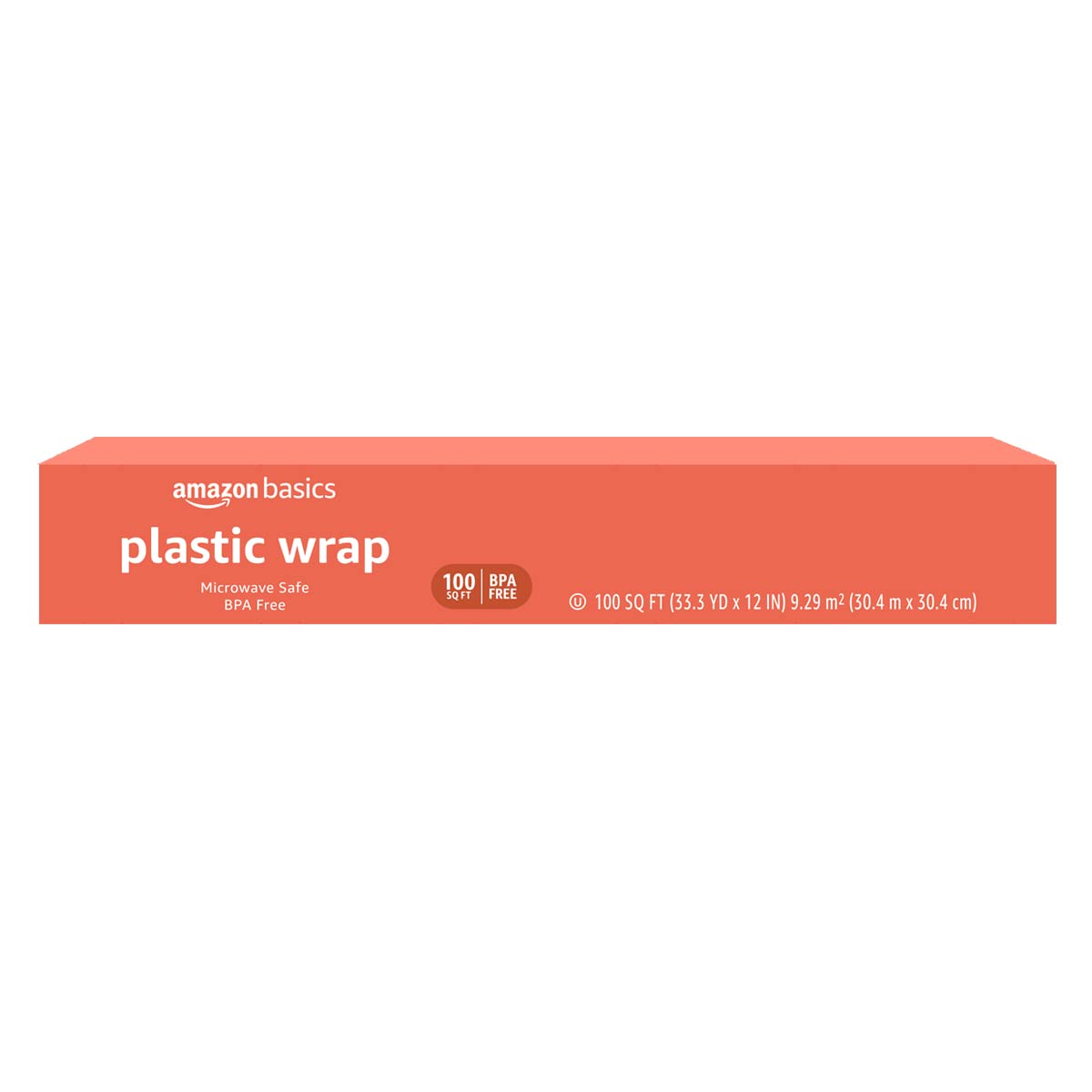 Amazon Basics Plastic Wrap, 300 Sq Ft (3 Packs of 100 sq ft Rolls)