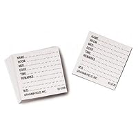 3129 W Grafco Medicine Dispenser Tray White Pill Card, 1-1/2