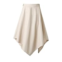 Leather Women's Clothing Leather Skirt Women's Triangular Irregular A-line Long Skirt (Color : D, Size : L Code)