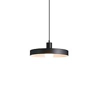 Modern Simple Pendant Light Matte Finish Edison Industrial LED Hanging Lamp E27 E26 Ceiling Lighting Round 14 Inch Shade Hardwired Adjustable Height for Dining Room Bed Cafe Living Room Lovely (