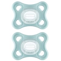 MAM Comfort Pacifiers, Newborn Pacifiers (2 Pack) MAM Pacifiers 3-12 Months, Best Pacifier for Breastfed Babies, Unisex Silicone Pacifier