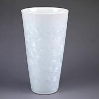 Flower Crystal Beer Cup, White, Pottery