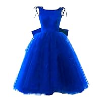 Women's Backless Short Prom Dresses Evening Party Formal Gown A Line Tulle Tea-Length