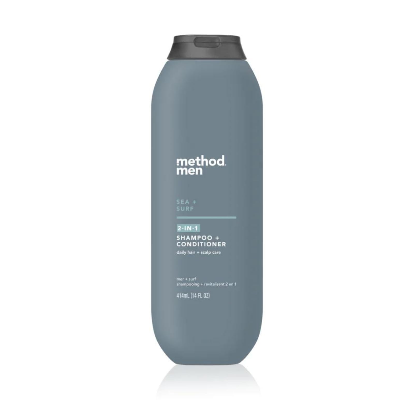 Method Men 2-in-1 Shampoo + Condtioner, Sea + Surf, Paraben and Phthalate Free, 14 fl oz (Pack of 1)
