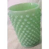 Hobnail Pattern - Tumbler/Juice Glass - Jade Jadeite Green Glass - American Made - Mosser USA (1)