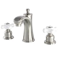 Kingston Brass KB7968PX Victorian Widespread Lavatory Faucet, Brushed Nickel,5.38 x 4.25 x 2.25