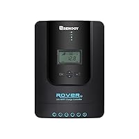 Renogy Rover 30A 12V/24V Auto DC Input MPPT Solar Charge Controller Parameter Adjustable LCD Display Solar Panel Regulator fit for Gel Sealed Flooded and Lithium Battery, Rover 30A,Black
