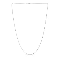 The Diamond Deal 14K Solid Yellow Gold Cable Link Chain/Necklace, 0.7mm Thin Dainty High Polished Pendant/Charm Chain, Sizes 16'' 18'' 20'' Inches,