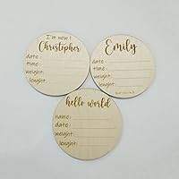 Wooden Baby Birth Stats baby Announcement Sign for Nursery Room Baby arrival personalized birth milestone markers hello world baby gift