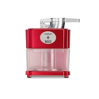 Cuisinart Snow Cone Machine - Makes 5 Icy Cones for Slushies & Frozen Drinks - Includes Reusable & Paper Cones, Red, SCM-10P1