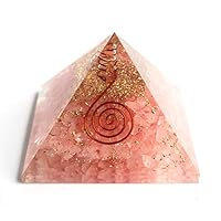 Rose Quartz Crystal Healing Reiki Crystal Pyramid Table Décor Reiki Stone Pyramid Crystal Healing Stone Reiki Healing