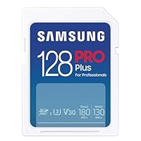 SAMSUNG PRO Plus Full Size 128GB SDXC Memory Card, Up to 180 MB/s, Full HD & 4K UHD, UHS-I, C10, U3, V30 for DSLR, Mirrorless Cameras, PCs, MB-SD128S/AM, 2023