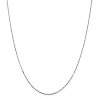 925 Sterling Silver Rhodium Plated Cable Chain Necklace Jewelry for Women in Silver Choice of Lengths 16 18 20 24 36 and 1.25mm 1.5mm 1.95mm 1mm