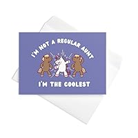 I'm Not A Regular Aunt I'm The Coolest Card | Unicorn Card for Auntie