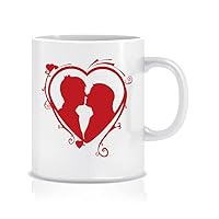 Valentine's Day Gift Printed Ceramic Mug and Keychain and Tea Coaster Combo || Pack of 3 (Coffee Mug, Keychain, Teacoaster) Best Valentine Gift for loving One || Special Mockup STYLE-40