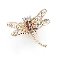 14k Two Tone Gold Dragonfly Pin Jewelry Gifts for Women