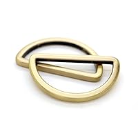 CRAFTMEMORE 4pcs 1-1/2 inches D Rings Purse Loop Quality Plating Flat Metal D-Ring for Craft Purse Making Accessories SC79