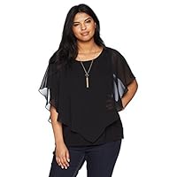 Amy Byer Women's V Front Popover Top
