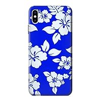 R2244 Hawaiian Hibiscus Blue Pattern Case Cover for iPhone Xs Max